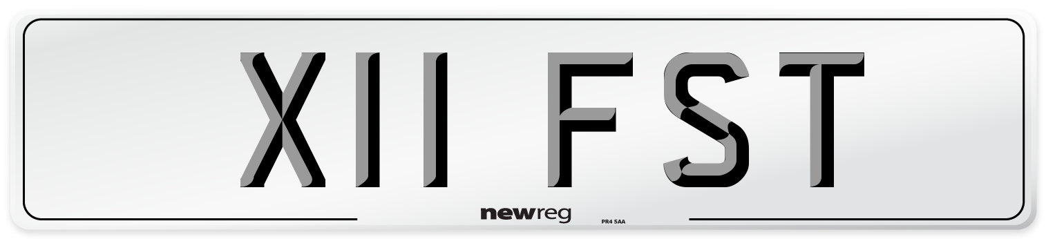 X11 FST Number Plate from New Reg
